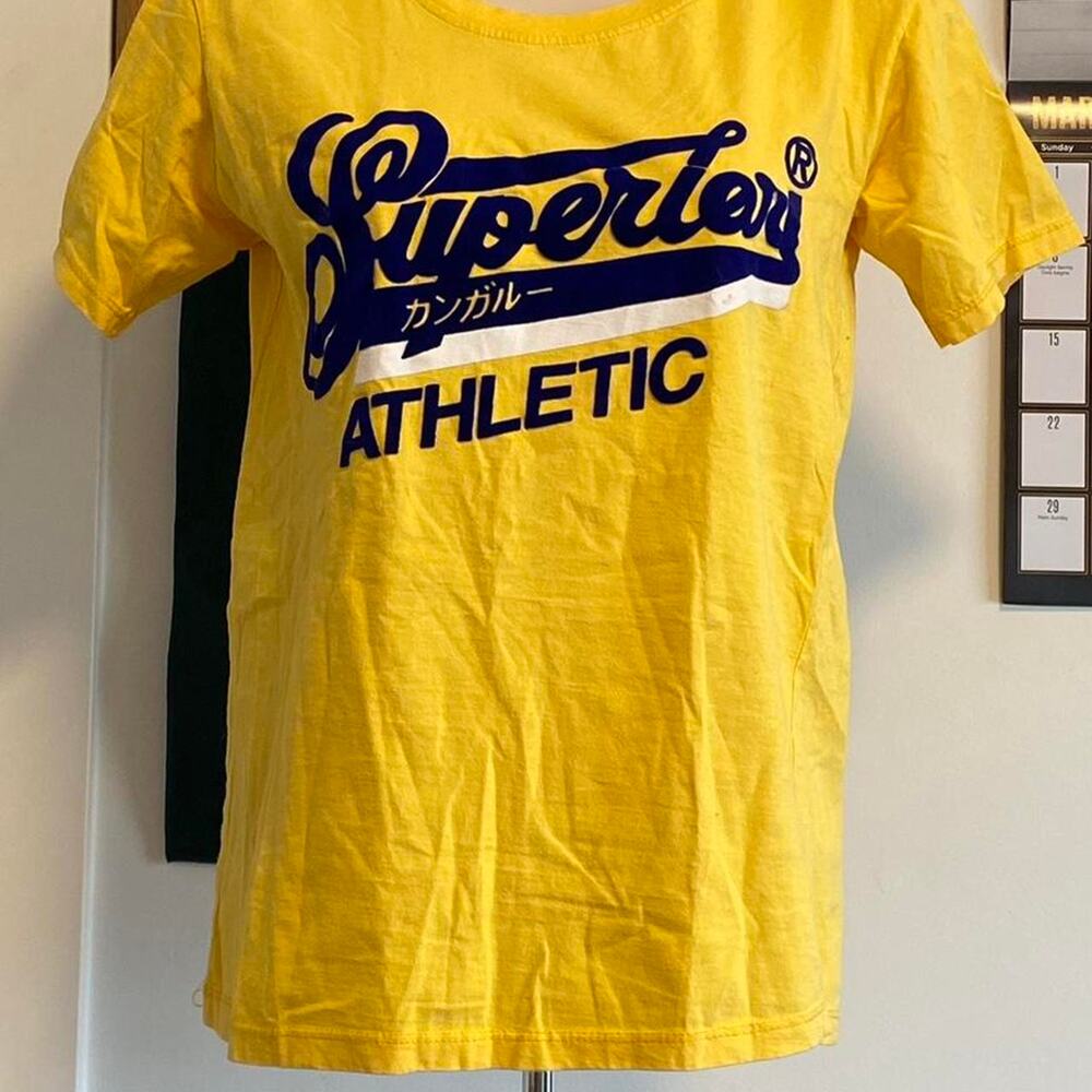Superior athletic yellow graphic tee